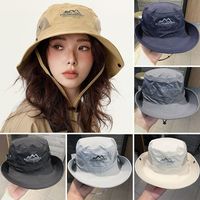 Fashion Wide Brim Bucket Hat Sun Protection Breathable Fisherman Cap Quick-dry Portable Panama Hat Camping Hiking