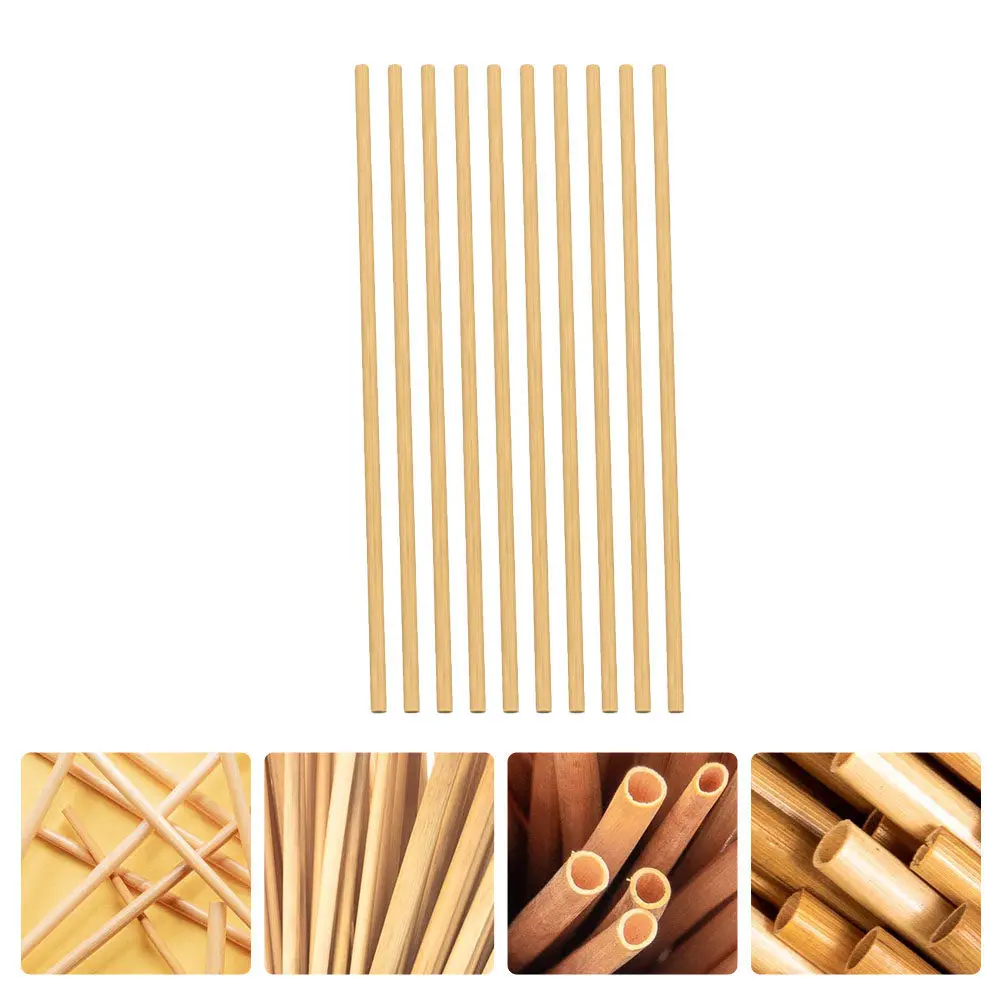 100Pcs Wheat Straw Drinking Straws Environmental Friendly Compostable Biodegradable Straws for Family Gatherings Office Use