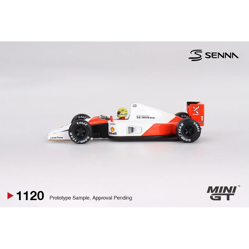 Voorverkoop MINIGT 1120 1:64 McLaren MP4/6 # 1 Ayrton Senna Japanse Grand Prix 2e plaats 1991 gegoten automodelcollectiespeelgoed