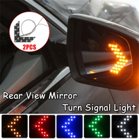 2pcs/set Car Rear View Mirror LED Arrow Panel Turn Signal Indicator Light