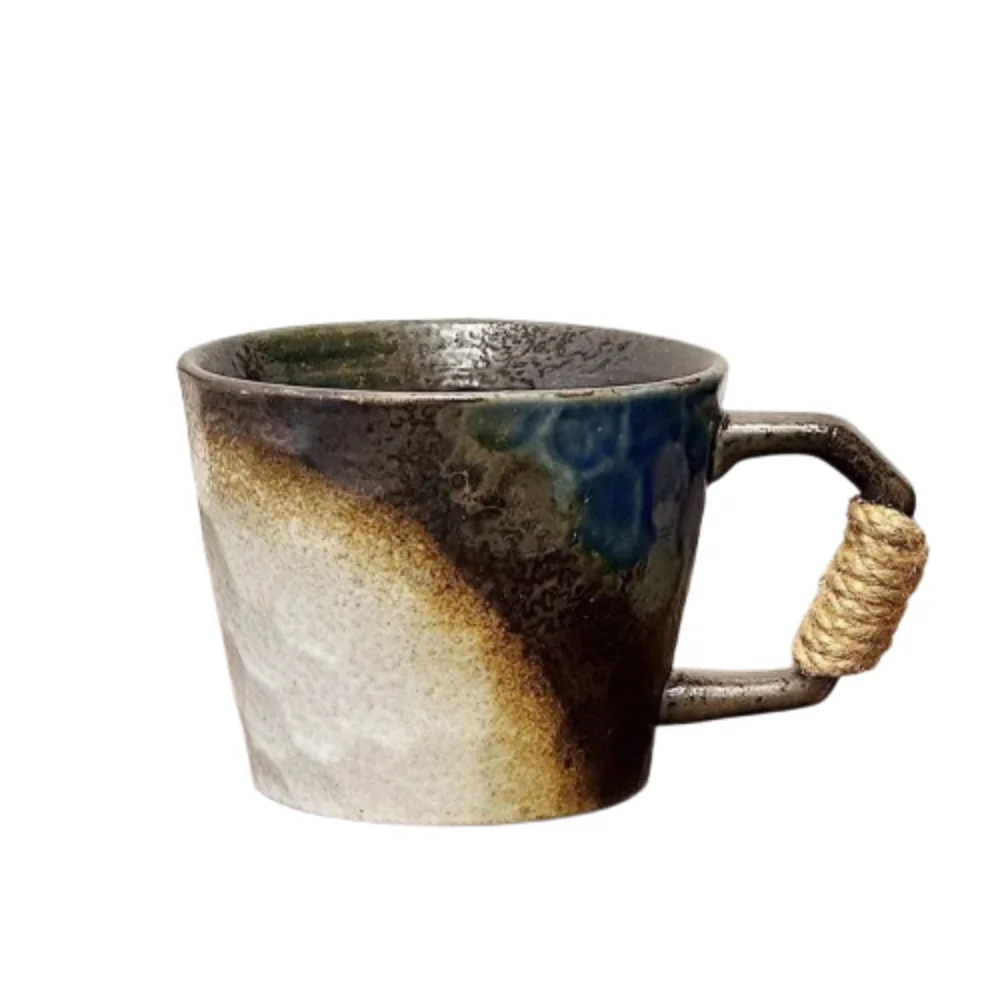 380ml Japanese Style Milk Cup Unique Handcrafted Coffee Cup Home Morning Breakfast Mug Hotel Kitchen Drink Accessory