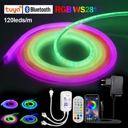 360 runde Neonlicht 24v ws2811 ic RGB LED-Streifen Leucht reklame WiFi Bluetooth App Fernbedienung wasserdichtes Band Band Wohnkultur