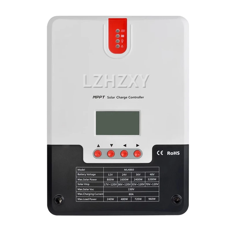 20A 30A 40A 60A MPPT Solar Charge Controller Tool 12V 24V 36V 48V Solar Panel Battery Smart Regulator Lead Acid/Lithium