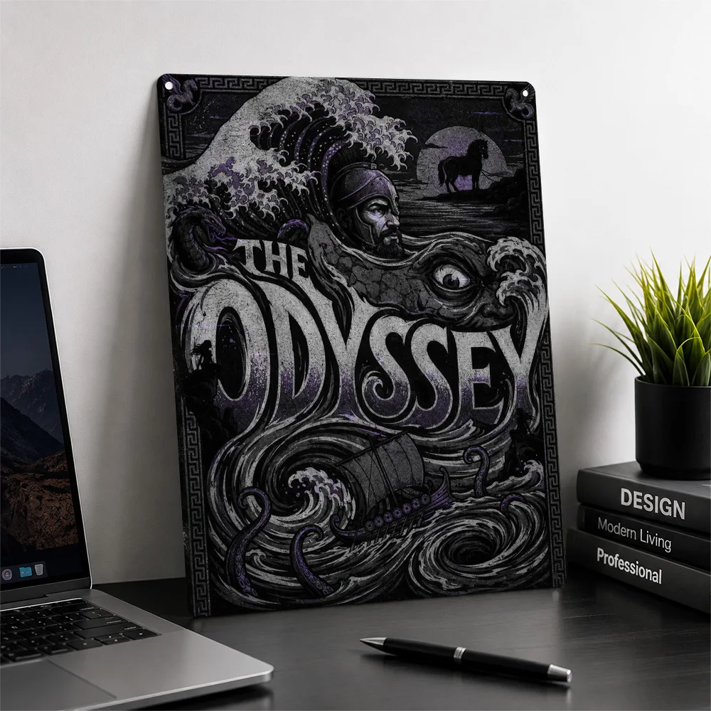 The Odyssey Greek Mythology 3D Texture Printed Poster Custom Vintage Metal Tin Plate Sign for Wall Art Room Decoration Items