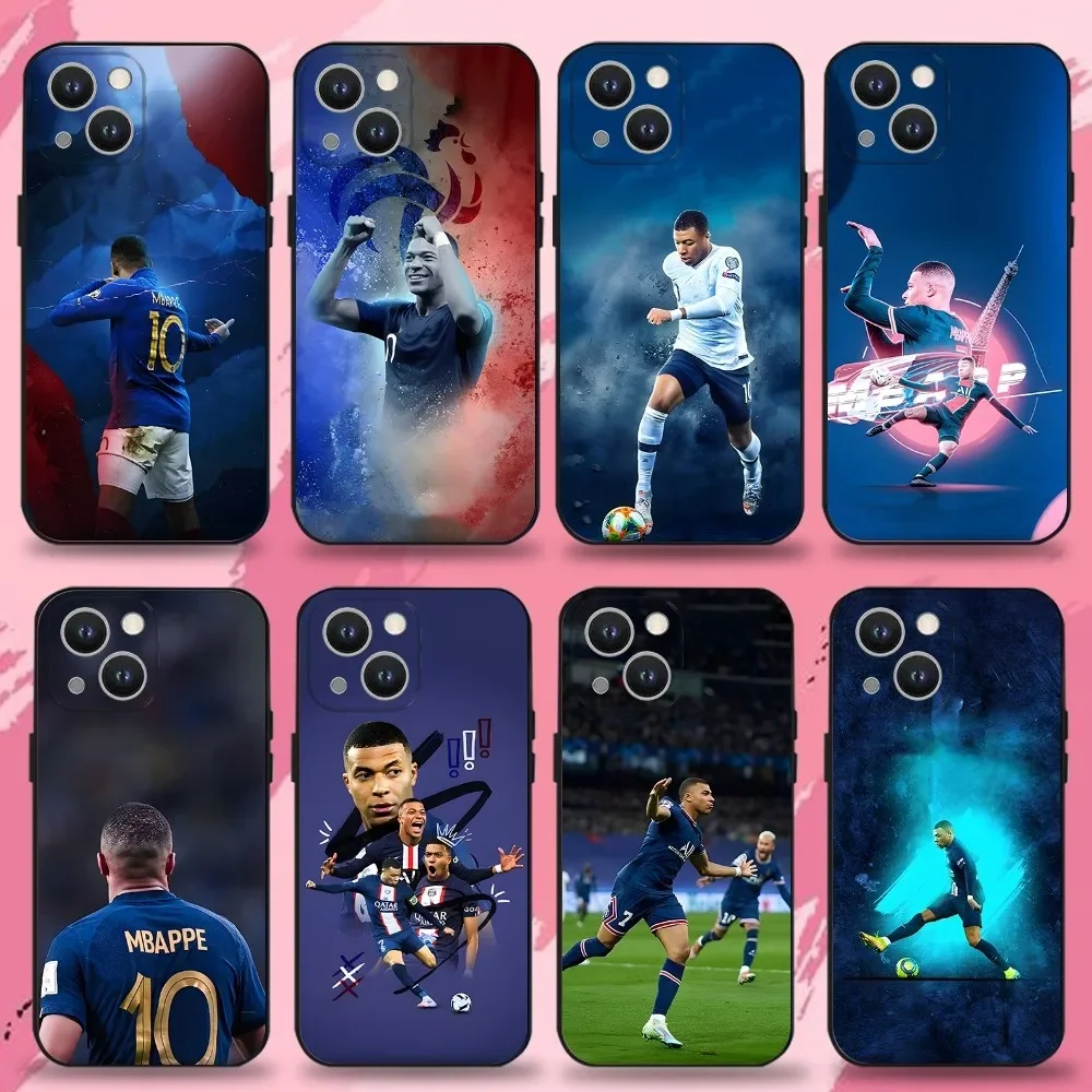 

Football Star Cool M-MbappeS-S PhoneCase For iPhone 16,15,14,13,12,11 Plus,Pro Max,XS,X,XR,SE,Mini,8,7,Soft Silicone Black Cover