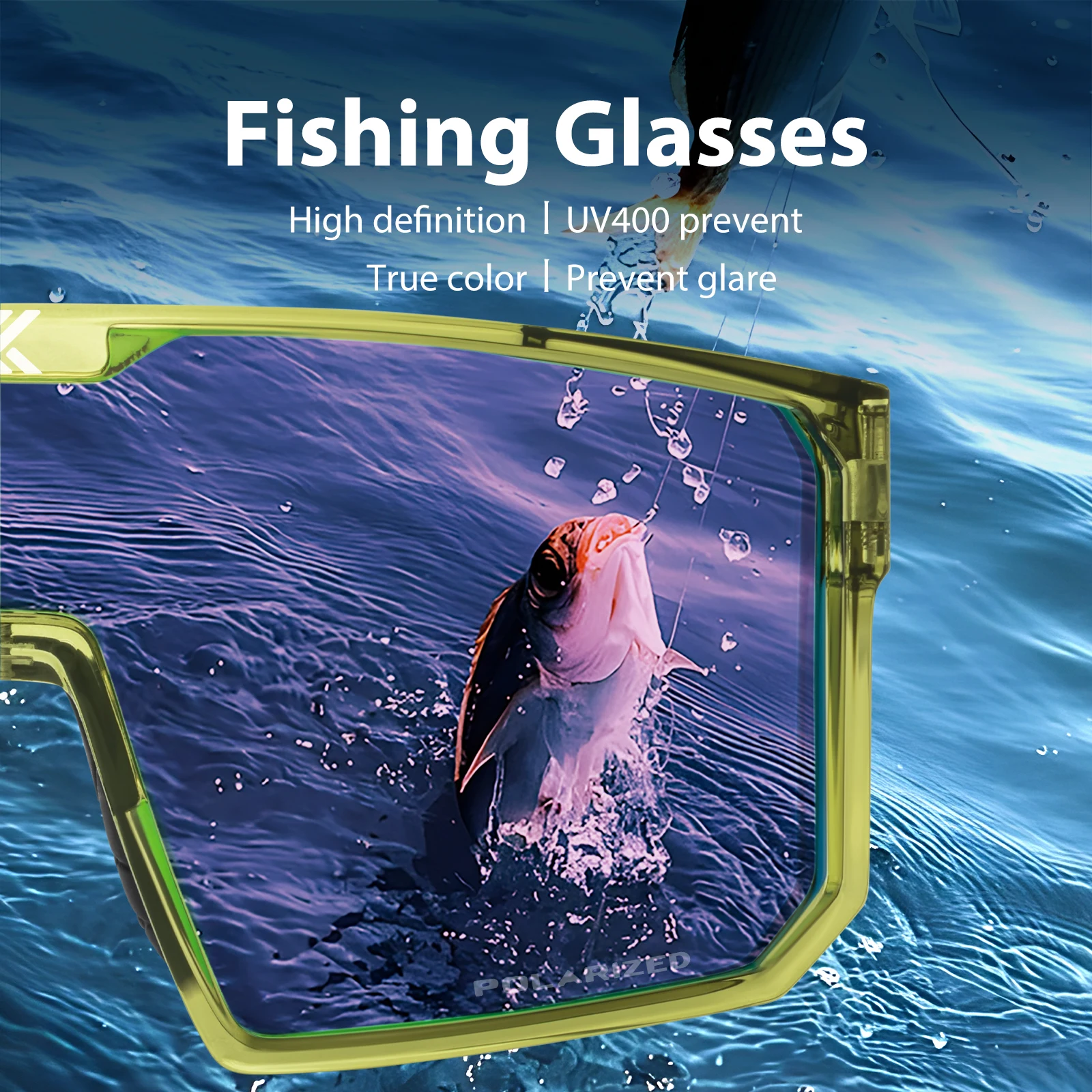 KAPVOE الاستقطاب الصيد النظارات الشمسية الجبلية دراجة الدراجات نظارات القيادة الدراجة نظارات النساء الرياضة في الهواء الطلق UV400 نظارات الغولف