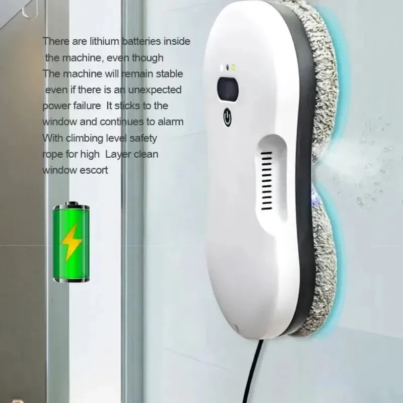 Window Cleaning Robot Dual Nozzle Automatic Glass Cleaning Ultra-thin Body Electric Remote Control Wireless  Window Cleaning