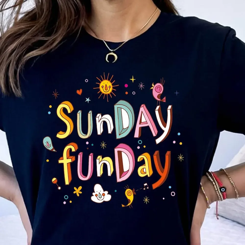 Sunday Funday T Shirt Cute Funny Birthday