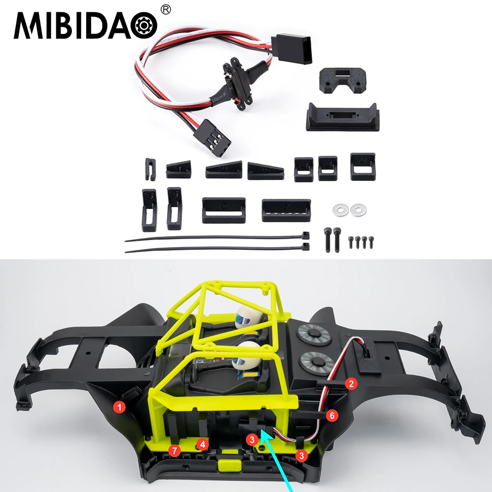 Up-and-down magnetic attachment kit for 1/14 RC Crawler Car ARRMA Mojave GROM  Upgrade Parts