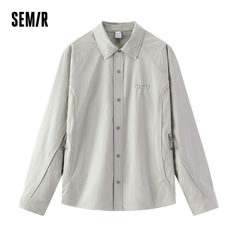  Semir Men Jacket UV Protection UPF50 Lightweight Mesh Patchwork Thin Outdoor Casual Style Autumn Sun Shirt 2026 