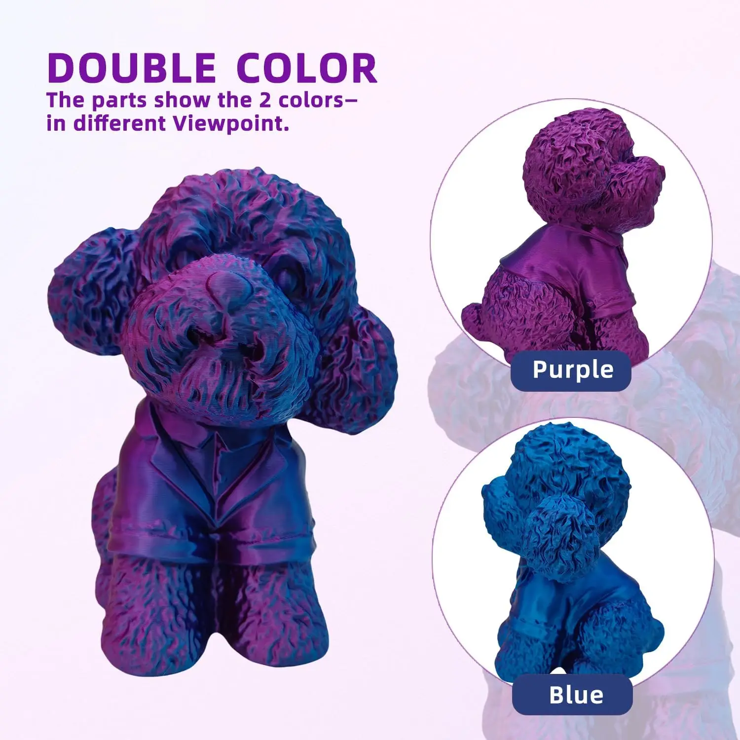 เส้นใยเครื่องพิมพ์ 3D, เส้นใย HP3DF PLA, ความแม่นยํามิติ 1.75 มม. +/- 0.02 มม., แกน 1 กก. (2.2 ปอนด์), เหมาะกับเครื่องพิมพ์ FDM ส่วนใหญ่ (Mystic)