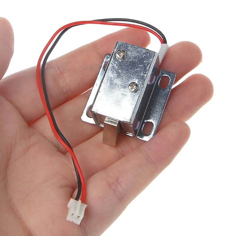 Cerradura de solenoide electromagnético de seguridad práctica para cajón de puerta de gabinete 12V 0.4A