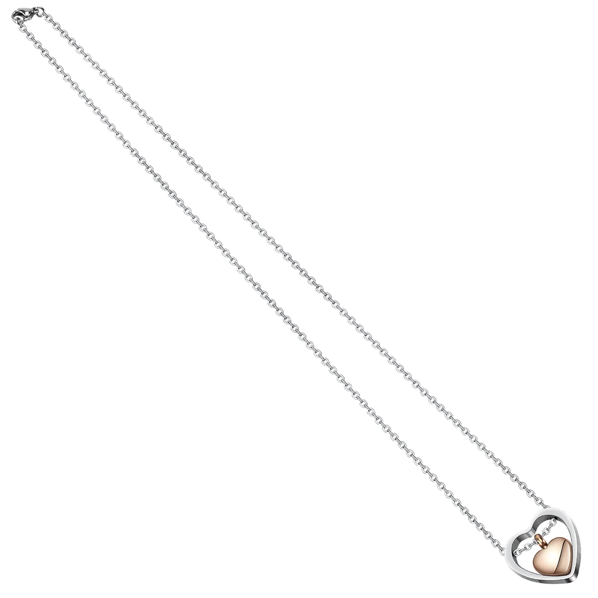 A88M двойное сердце розовое золото урна для кремации ожерелье кулон воронка наполнитель на память мемориальный пепел