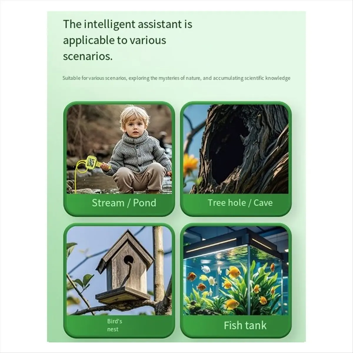 2MP Borescope Snake Camera with 2.4 Inch Screen Portable Inspection Camera for Nature Exploration Science Gifts Yellow