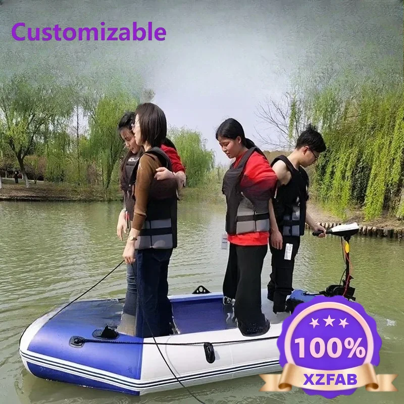 Factory Direct 2026 Rubber Raft Thick Hard Bottom Wear-Resistant Inflatable Boat 2-3 People Kayak Inflatable Boat Hovercraft Dri