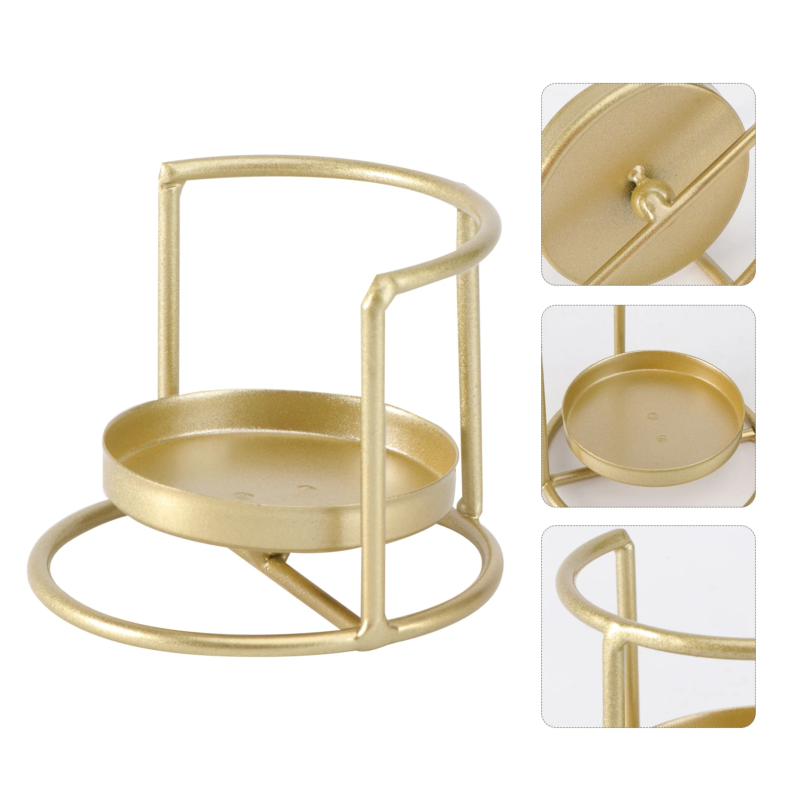 

1pc Elegant Simple Iron Candleholder Home Wedding Banquet Decoration Iron Shelf Candleholder Ornament