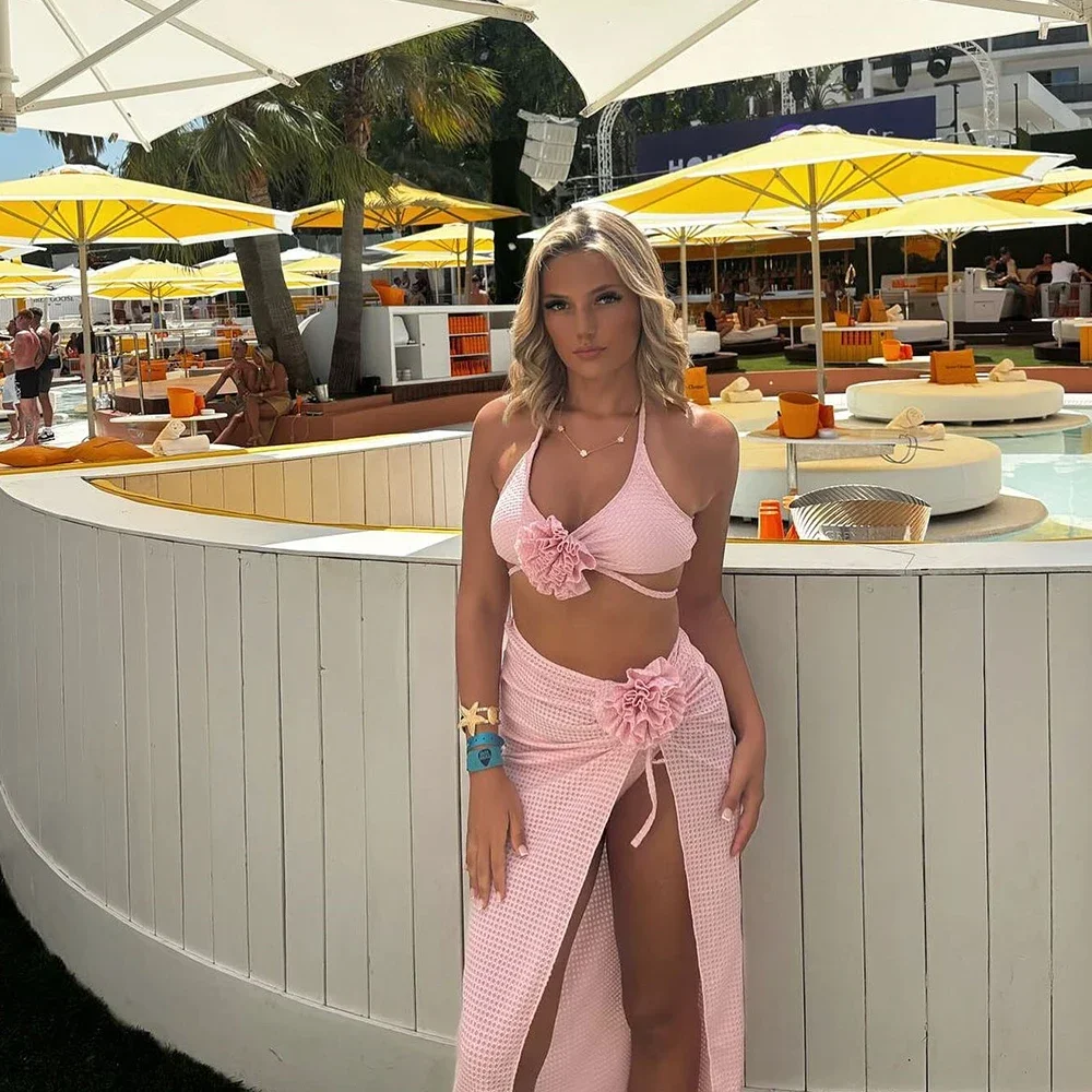 الأزهار البرازيلي مجموعة البكيني للنساء ملابس السباحة 3 قطعة 2024 مثير ملابس السباحة مايكرو البيكينيات بحر الصيف فام biquini