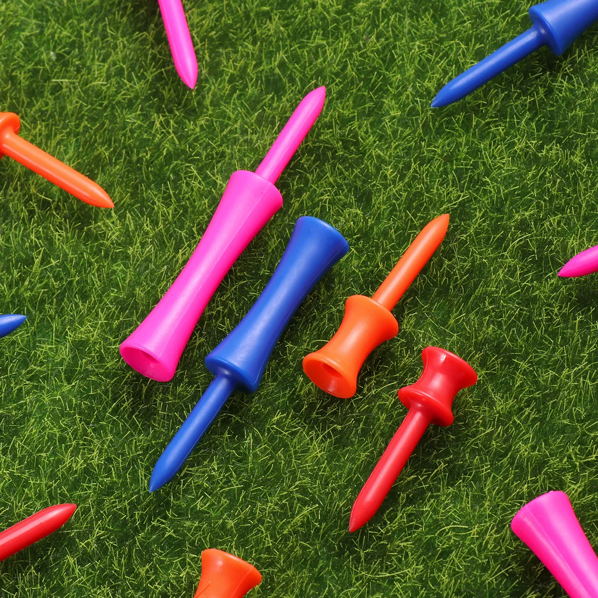 

40Pcs Tee Set 4 Sizes Strong Lightweight Plastic Golf Tees Step Design for Practice Training Driving Range Use