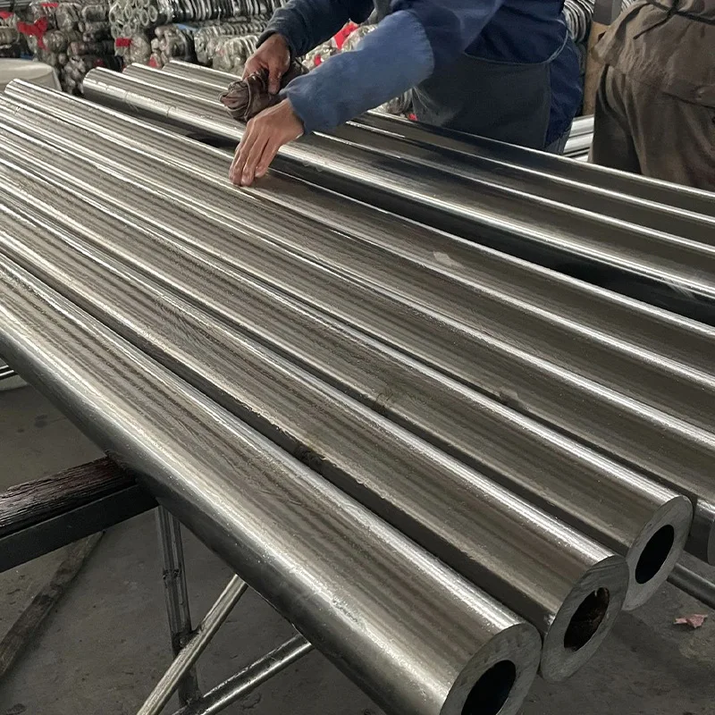 Linear sliding cylindrical bearing steel structure guide rail, hollow shaft hydraulic optical shaft hollow piston rod