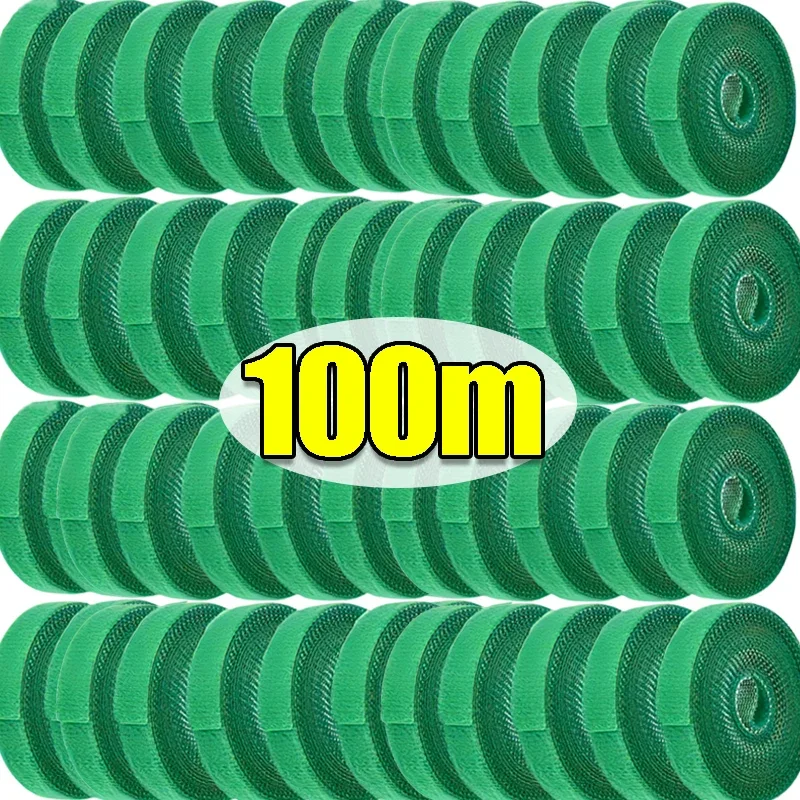 100/2m Self Adhesive Adjustable Plant Nylon Cable Tie Green Plants Hook Loop Support Garden Twine Bandage Fasteners Tape Strips