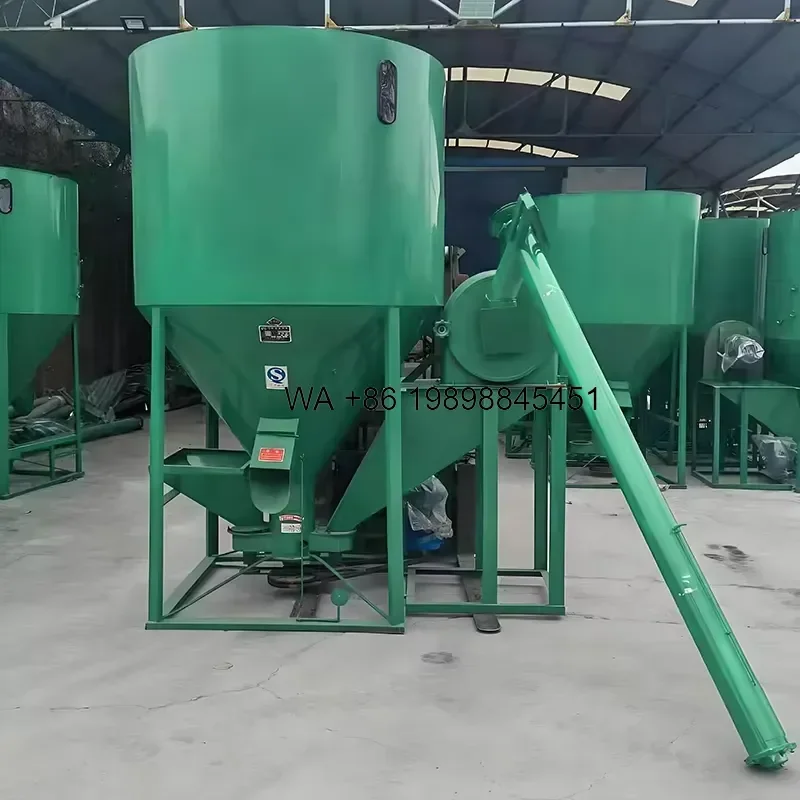 Wmwmnu Feed Grinder Mixer for Poultry Livestock Feed Crushing Mixing Equipment Stable Operation High Efficiency