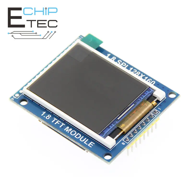 Módulo de exibição LCD com soquete Power IC SD para Arduino, Serial, SPI, TFT, Adaptador PCB, 1.8 ", 128x160