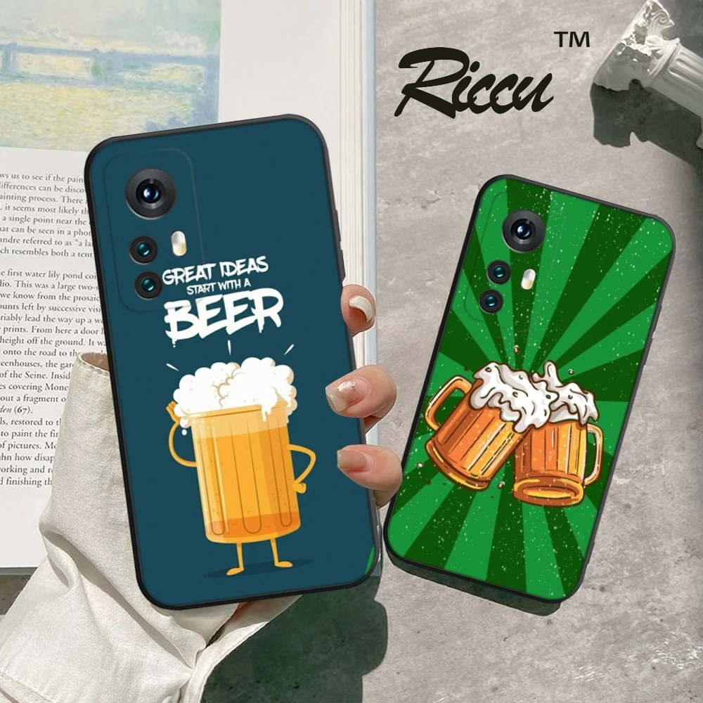 

Beers Alcohol Phone Case For Xiaomi Redmi Note 11 10 9C Pro 10X K20 Back Soft Cover Note 9A K40 K30S Cover