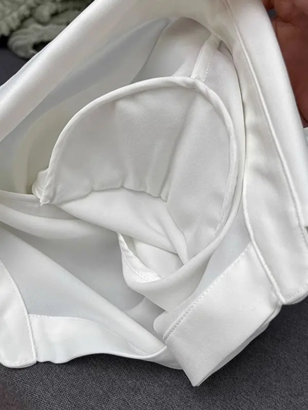 White Shirt Women 2025 New Spring and Autumn Shirt Workplace Light and Mature Style Slim Short French Waist All-match Top