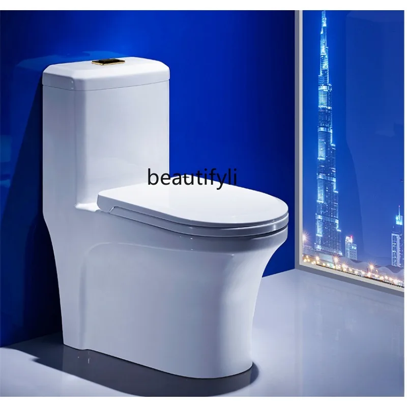 

Toilet Household Siphon Small Apartment Antibacterial Ordinary Pumping Tank Toilet Direct Flush Splash-Proof Deodorant Toilet