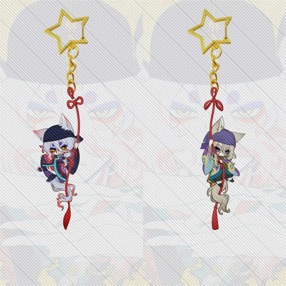 6cm Heißer Anime Mononoke Acryl-Schlüsselanhänger Charakteristische Figuren Ornament Zubehör Sammlerstücke Weihnachtsgeschenke