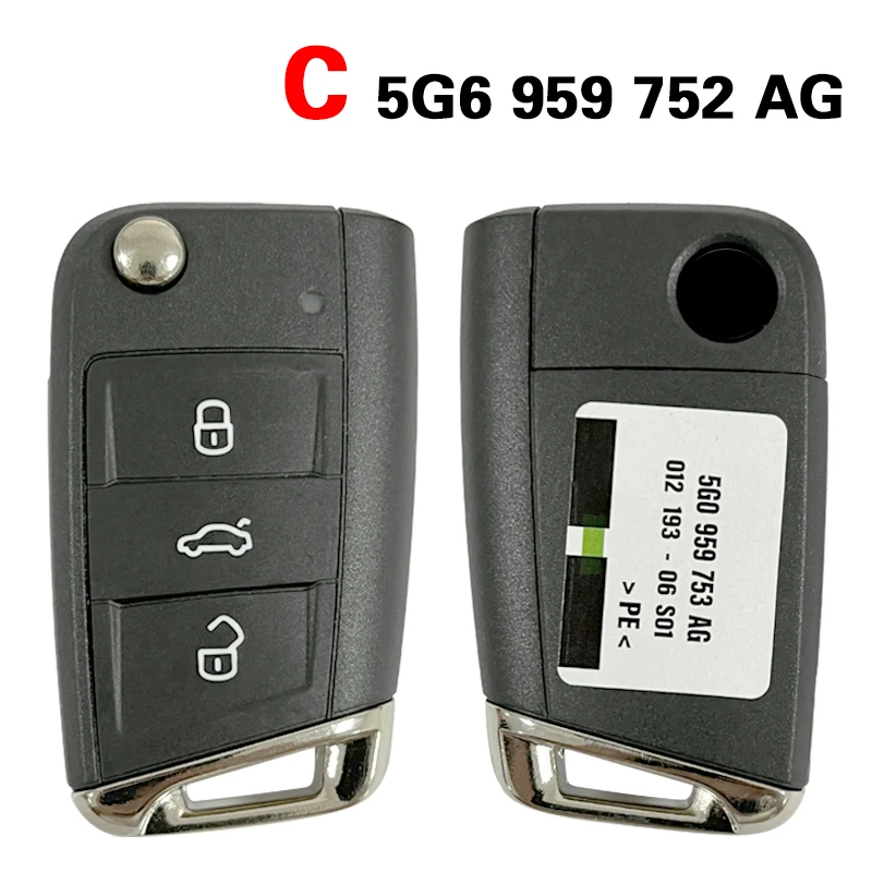 Cn001068 5 g0 433 ba/5 g0 bb auto fernbedienung 3b fragen mhz mqb flip smart key für vw volkswagen tiguan touran sharan