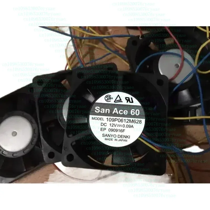 

ДЛЯ Sanyo Denki 109P0612M628 DC 12 В 0,09 А 60x60x15 мм 3-проводной охлаждающий вентилятор для сервера