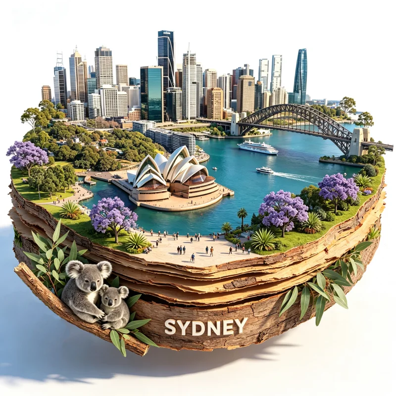 Autocollants pour réfrigérateur en métal, Australie, Sydney Opera House, Mecque, Munich, Danemark, Suède, Moscou, aimants pour réfrigérateur, cadeaux d'anniversaire