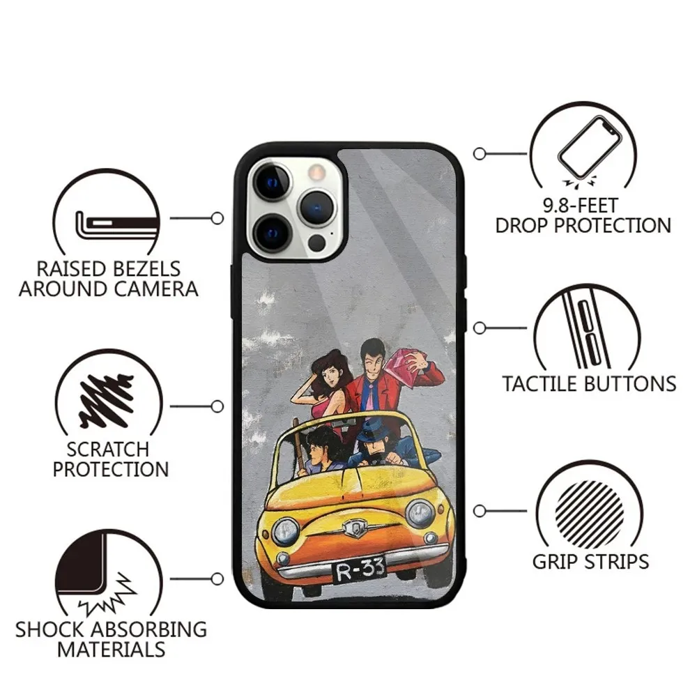 Anime L-Lupin The T-Third Phone Case For iPhone 15,14,13,12,11,Plus,Pro,Max Mini Magsafe Magnetic Wireless Charging