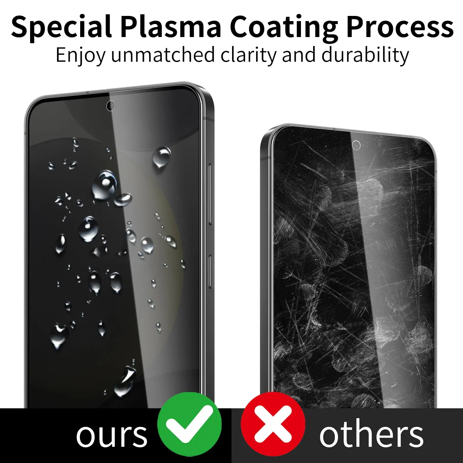 Sichtschutz aus gehärtetem Glas für Samsung Galaxy S24 S23 Plus, Anti-Spionage-Displayschutz, Fingerabdruck-Funktion für Samsung S22 S21 S25 – Detail 8