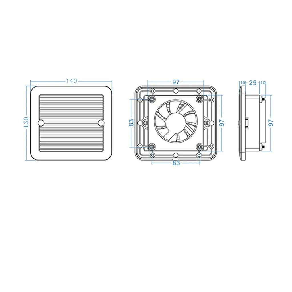 Air Vent Ventilation Cooling Exhaust Fan Waterproof RV Motorhome Side Air Fan Camper Trailer RV Ventilation Outlet