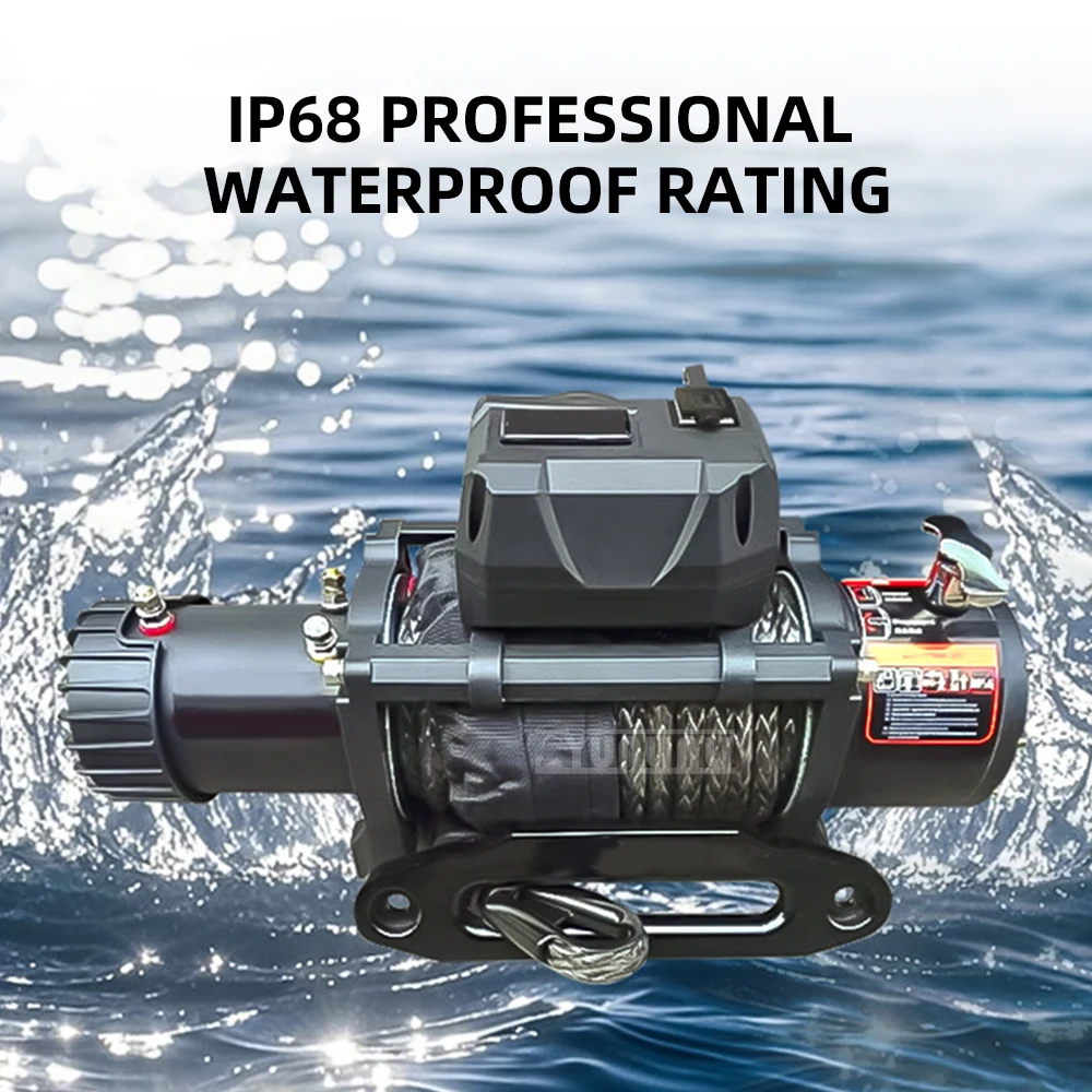 13500lb 12V Electric Recovery Winch – Self-Rescue Off-Road Winch for Truck Trailer and Vehicle Modification
