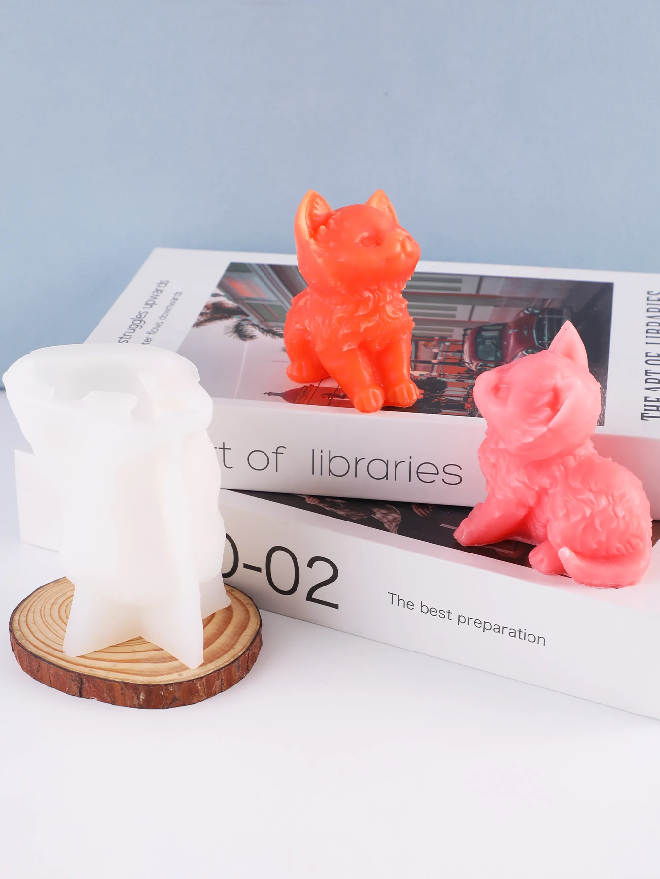 قالب شمع على شكل قطة؛ قالب جبس شمعة معطرة يدويًا؛ ديكور لرائحة المنزل. #2