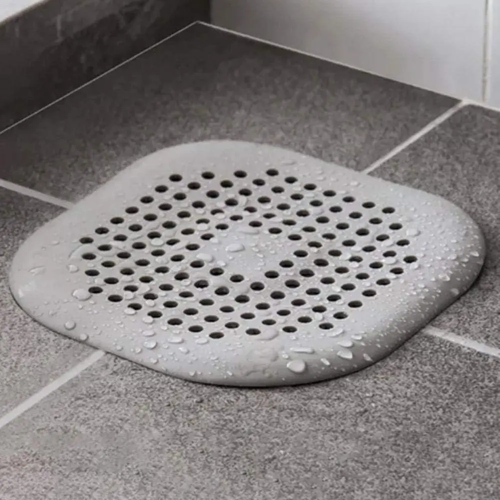 

Two-piece square silicone hair adapter drainage cover. Suitable for shower faucet with suction cup. Suitable for bathrooms, bathtubs and kitchens. Gray and white colors.