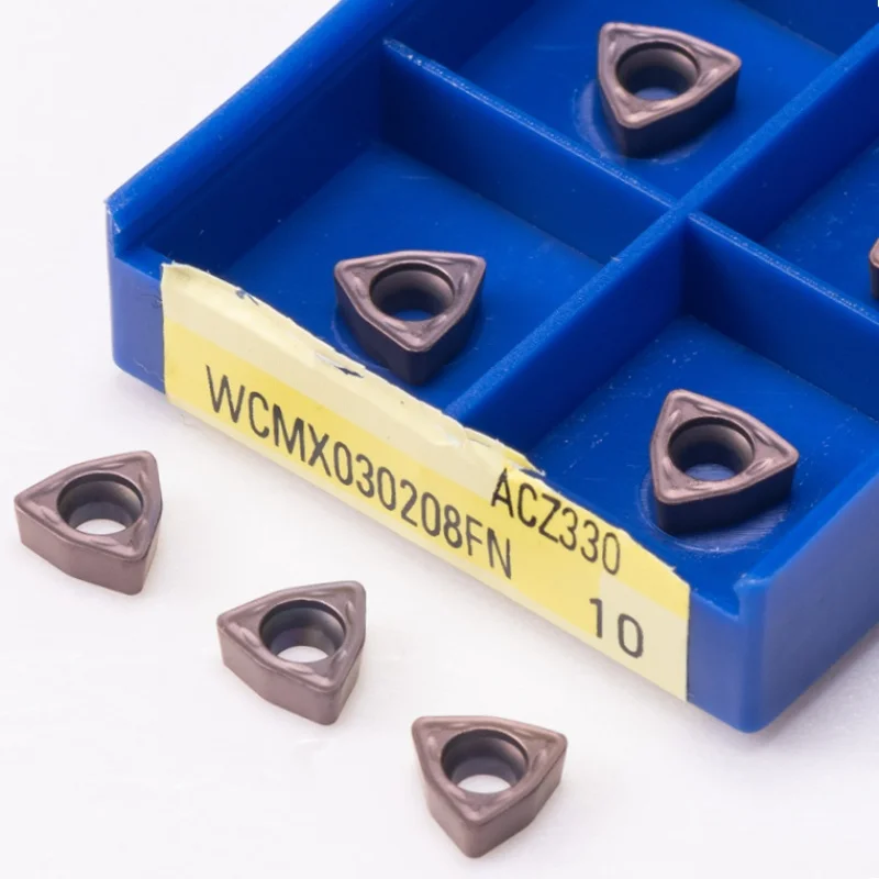 10PCS WCMX030208FN WCMX040208FN High quality Authentic Carbide insert Metal turning tool CNC Lathe tool Hard Alloy Blade