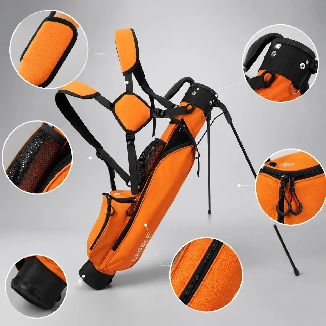 Lightweight Waterproof Golf Stand Bag with Large Capacity and Shoulder Strap for Men and Women