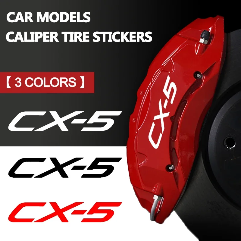 6pcs Car Stickers Wheel Caliper Decal Personalized Modification for Mazda CX5 Logo CX-5 CX-3 CX-4 CX-6 CX-7 CX-8 CX9 CX30 MPS MS
