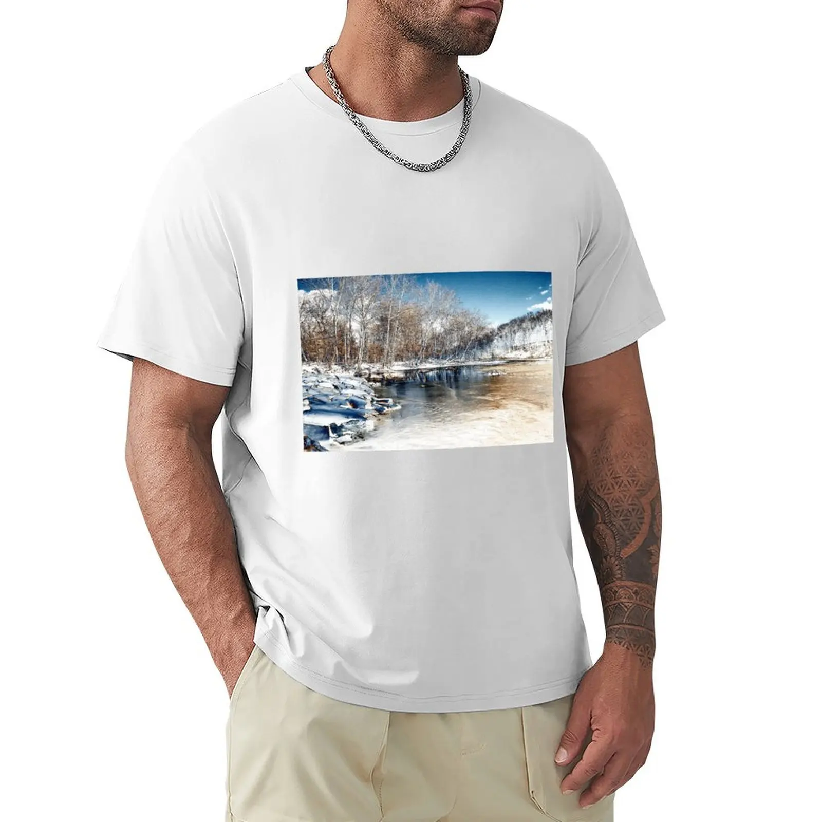 Winter In The Park - Infrared T-Shirt vintage clothes kawaii clothes men graphic t shirts