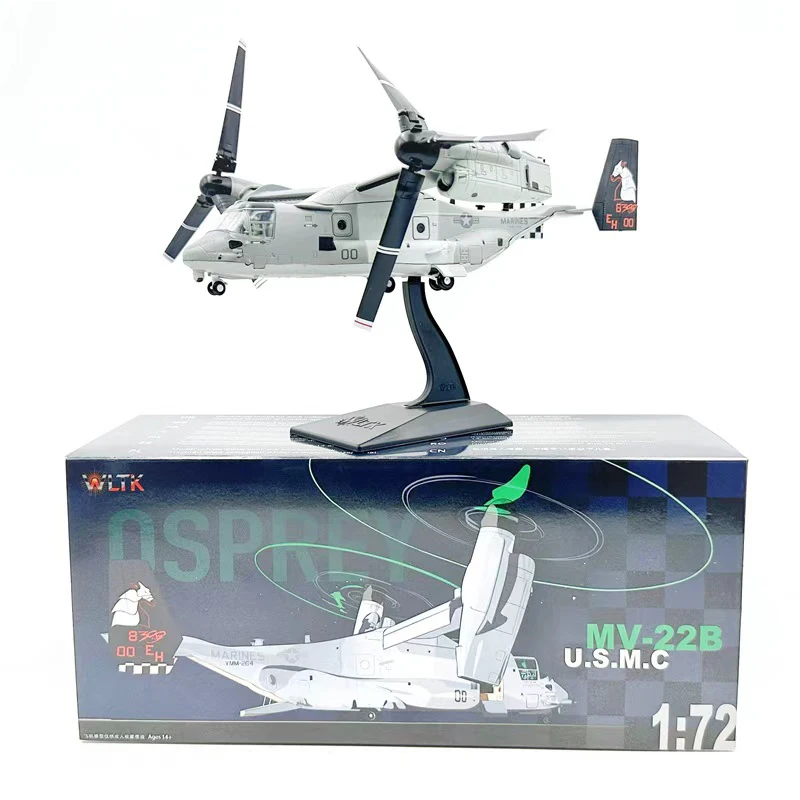 WLTK 1:72 Scale MV-22B Transport Helicopter VMM-264 Alloy Plane Model Collection Decoration Gift Toys Static Display