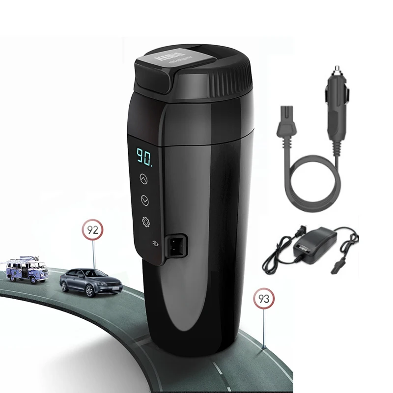 

Автомобильная умная бутылка с подогревом из нержавеющей стали, электрический нагревательный стакан для кофе, контроль температуры, умная дорожная кружка