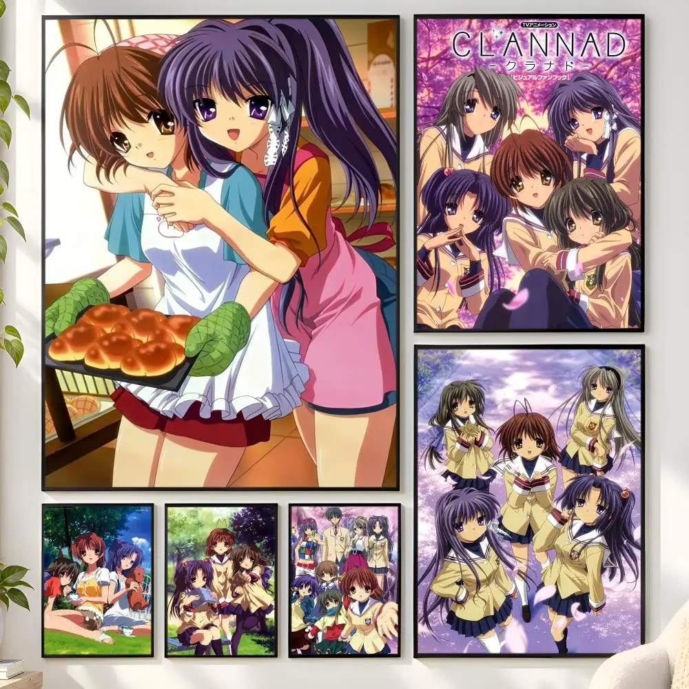 C-CLANNAD Poster Matte Wall Peel And Stick Decor Bedroom Living Room Office Dorm Home