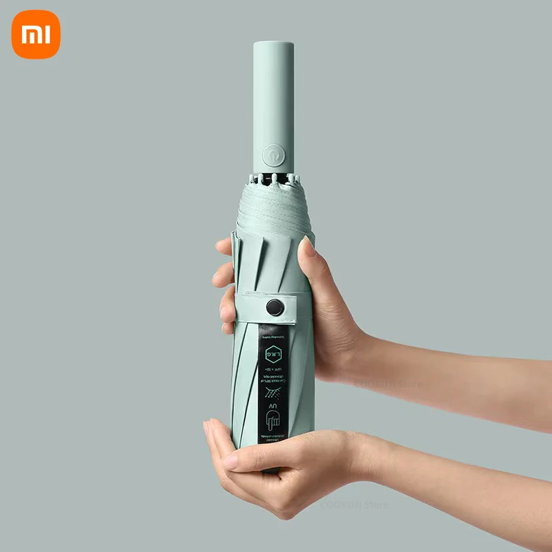 

Xiaomi Umbrella 10 Bone Folding Mens Large Umbrella Mechanical Transparent Handle Automatic Umbrella Safety Anti-rebound Reverse