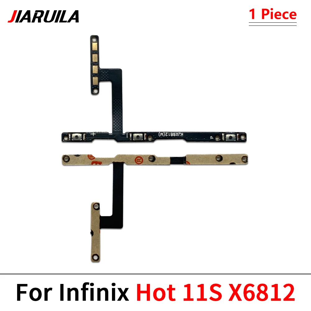 زر إيقاف التشغيل وإيقاف الصوت مفتاح التحكم فليكس لـ Infinix Hot 6x 7 8 Lite 10i 11S 12 Note 7 8 12 Pro Smart 6 Plus 7 HD