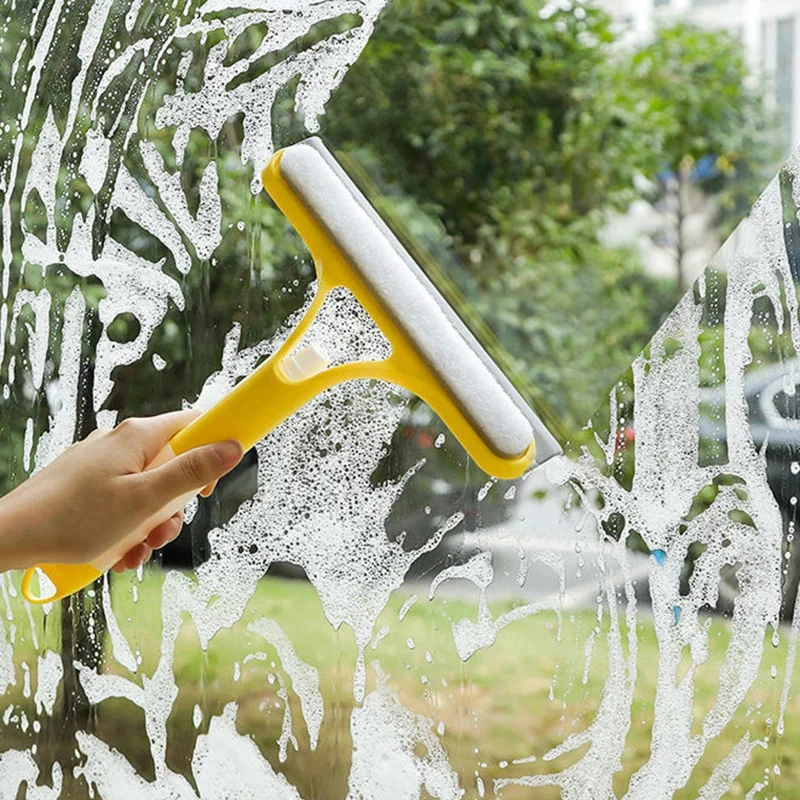 3 في 1 رذاذ كشط الوجهين زجاج النافذة الأنظف قابل للتعديل تنظيف فرشاة نافذة غسل فرشاة فرشاة تنظيف زجاج السيارة