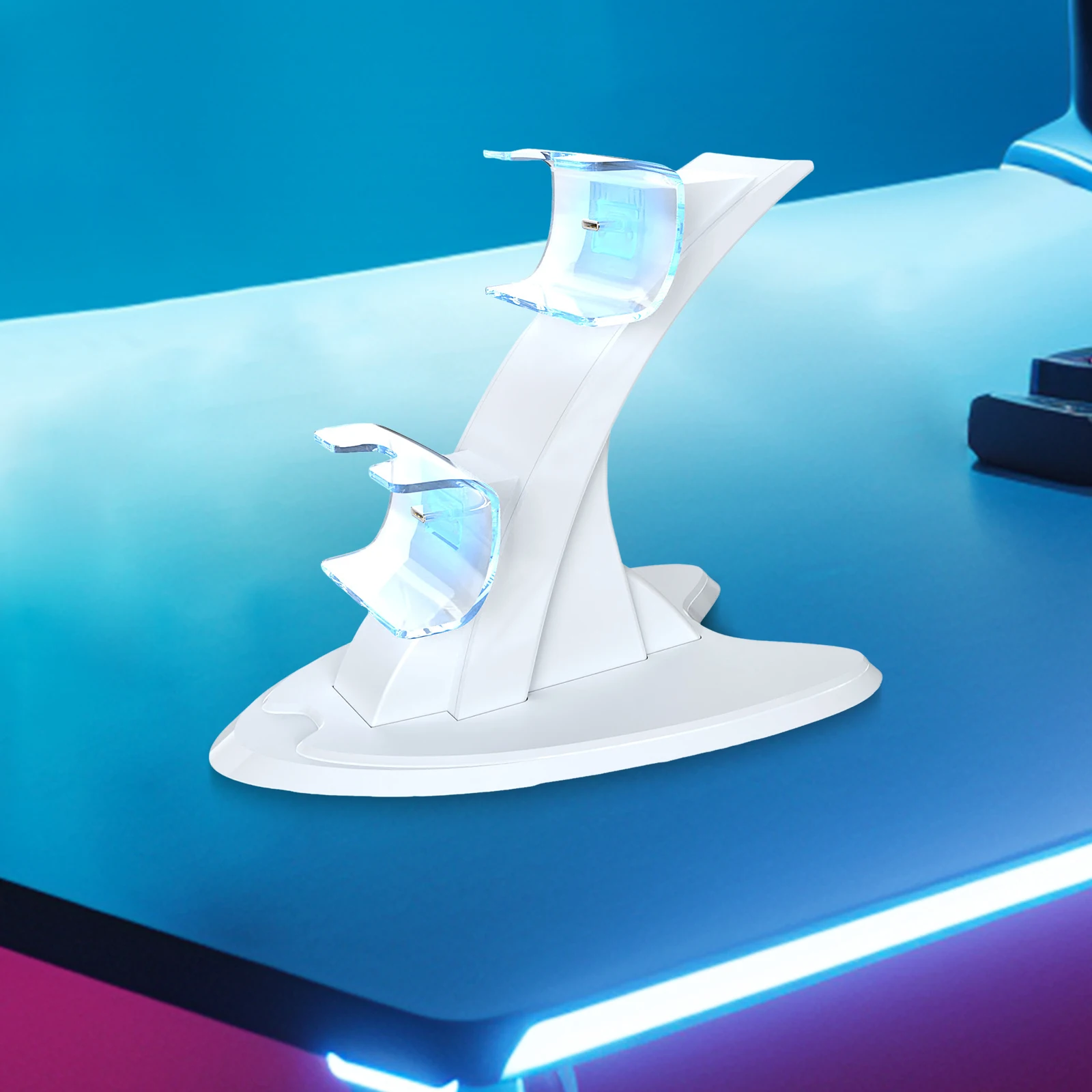 Портативное зарядное устройство для PS 5, со световым индикатором, зарядная база для геймпада, кронштейн для хранения геймпада типа C, подарок для друзей